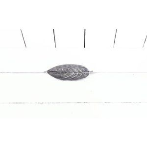 Vintage silver metal small leaf trinket tray